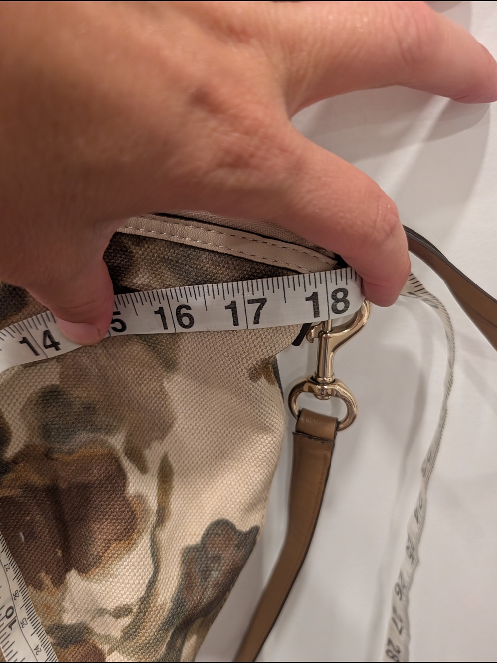 COACH Bleecker Cooper Canvas Floral Tote Bag Satchel Purse Camo Flower Print - Picture 9 of 14